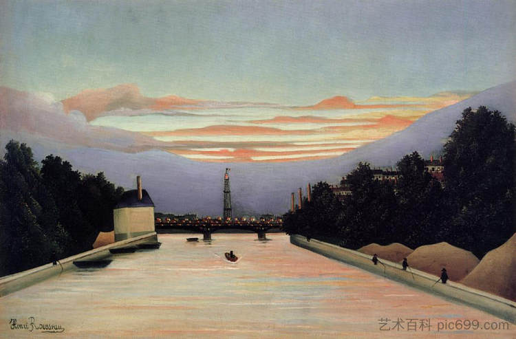 埃菲尔铁塔 The Eiffel Tower (c.1898),亨利·卢梭