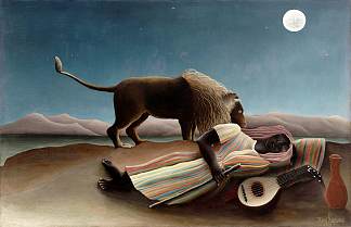 沉睡的吉普赛人 The Sleeping Gypsy (1897)，亨利·卢梭