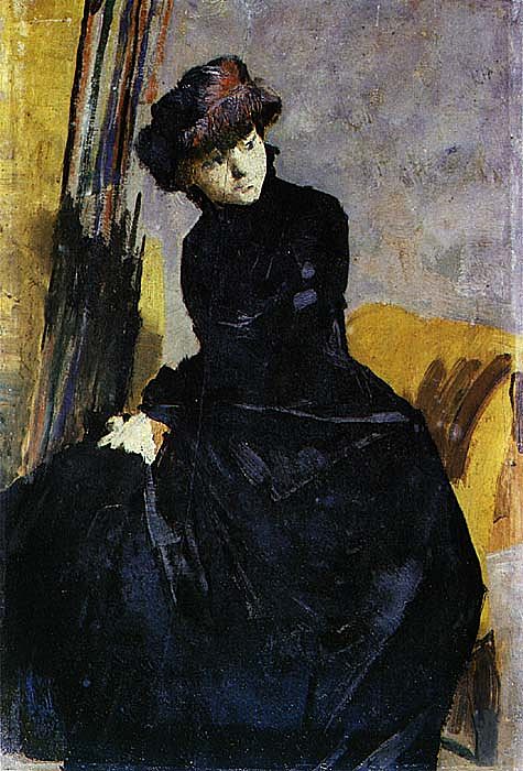 身穿黑衣的女士 Lady dressed in black (1882)，恩里克·波绍