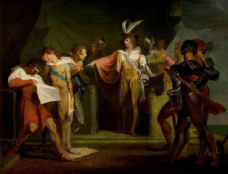 “亨利五世”，第二幕，场景2，亨利五世发现阴谋者 'Henry V', Act II, Scene 2, Henry V Discovering the Conspirators (1780)，亨利·福塞利