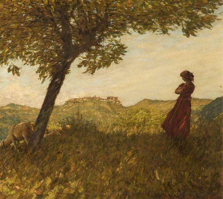 利古里亚牧羊女 A Ligurian Shepherdess，亨利·赫尔伯特·拉坦格