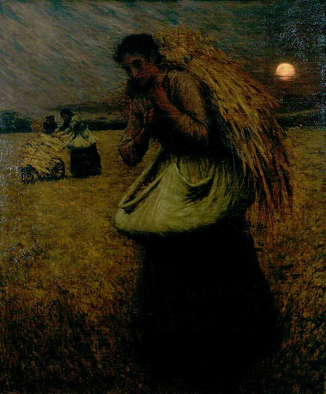 夜幕降临（拾穗者） Nightfall (The Gleaners) (1895)，亨利·赫尔伯特·拉坦格