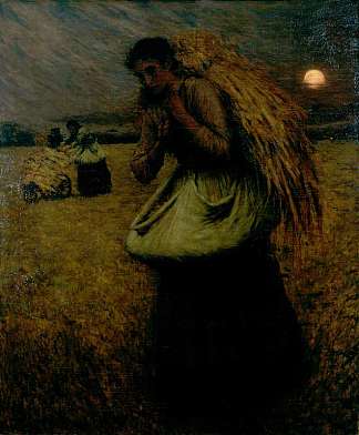 夜幕降临（拾穗者） Nightfall (The Gleaners) (1895)，亨利·赫尔伯特·拉坦格