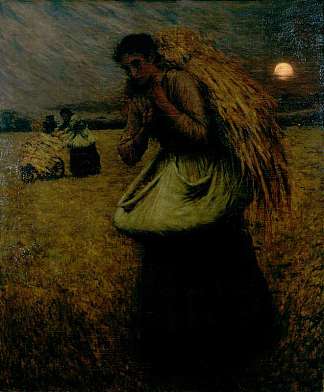 夜幕降临（拾穗者） Nightfall (The Gleaners) (1895)，亨利·赫尔伯特·拉坦格