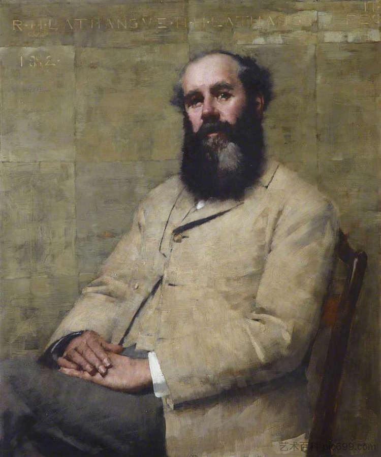 R. H. La Thangue（艺术家父亲的肖像） R. H. La Thangue (Portrait of the Artist's Father) (1882)，亨利·赫尔伯特·拉坦格