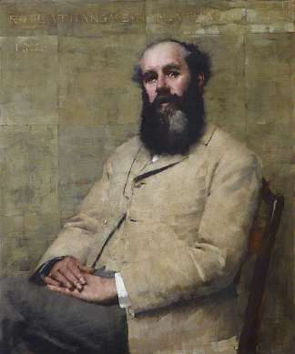 R. H. La Thangue（艺术家父亲的肖像） R. H. La Thangue (Portrait of the Artist’s Father) (1882)，亨利·赫尔伯特·拉坦格