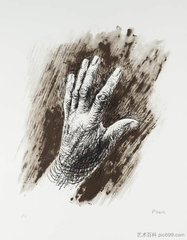 艺术家之手 III The Artist's Hand III (1979)，亨利·摩尔