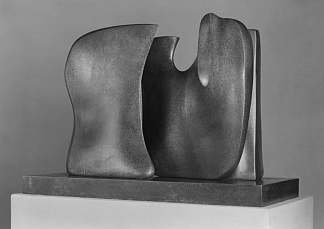 刀口两件式工作模型 Working Model for Knife-Edge Two-Piece (1962)，亨利·摩尔