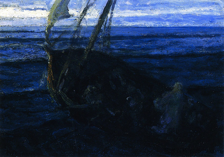 基督和他的门徒在加利利海上 Christ and His Desciples on the Sea of Galilee (1910)，亨利奥萨瓦瓦坦纳