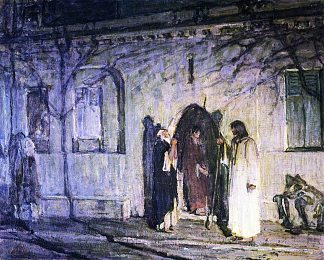 基督与迦南妇人和她的女儿 Christ with the Canaanite Woman and Her Daughter (1909)，亨利奥萨瓦瓦坦纳