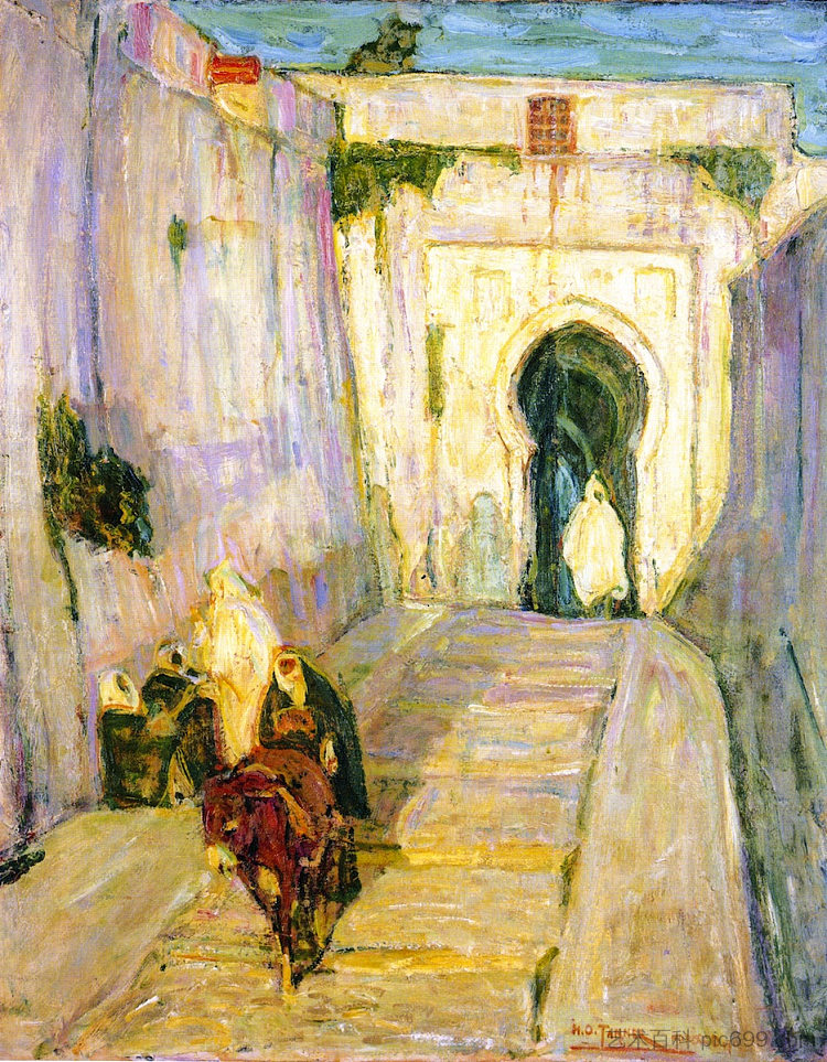 进入卡斯巴哈 Entrance to the Casbah (1912)，亨利奥萨瓦瓦坦纳