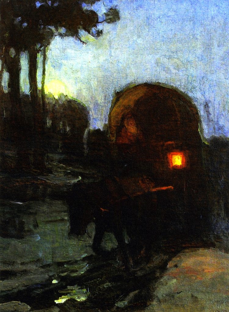 晚上从市场返回 Return at Night from the Market (1912)，亨利奥萨瓦瓦坦纳
