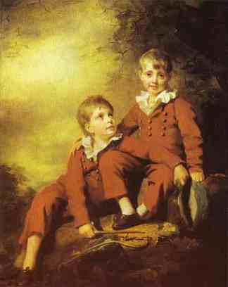 宾宁孩子们的画像 Portrait of the Binning Children (c.1811)，亨利·雷本