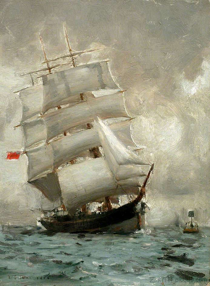 环绕浮标 Rounding the Manacle Buoy (1888)，亨利·斯科特·图克