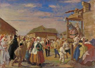 这幅画标志着布尔什维克军队被克鲁格利亚科夫上校率领的第 11 北俄步枪团击败 This Painting Marks the Defeat of Bolshevik Troops by the 11th North Russian Rifles, Led by Colonel Kruglyakov (1919)，亨利·唐克斯