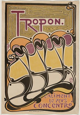 肌（海报广告蛋白质提取物） Tropon (Poster Advertising Protein Extract) (1899)，亨利·范德维尔德