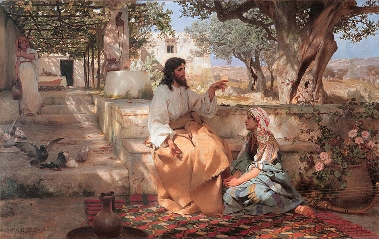 基督在马大和马利亚的家中 Christ in the House of Martha and Mary (1886)，亨里克·西米拉斯基波兰