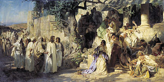 基督与罪人 Christ and Sinner (1873)，亨里克·西米拉斯基波兰