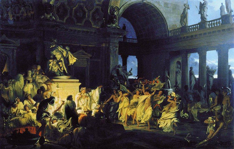 凯撒时代的罗马狂欢 Roman Orgy in the Time of Caesars (1872)，亨里克·西米拉斯基波兰