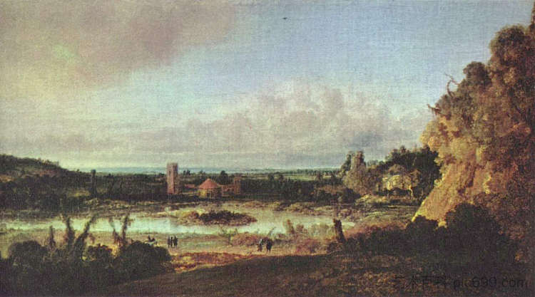 全景景观 Panoramic landscape (c.1625)，豪科鲁斯·色格尔斯