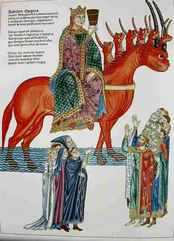 伟大的巴比伦人骑着一头七头十角的野兽 The great Babylonean riding a beast with seven heads and ten horns，兰茨贝格赫拉德
