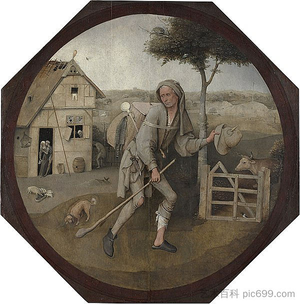 行者 The wayfarer (c.1500),希罗尼穆斯·波希