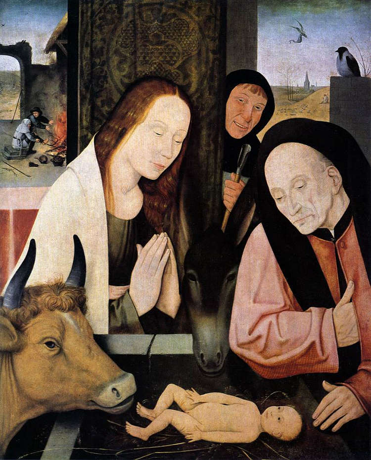 对孩子的崇拜 Adoration of the Child (1568),希罗尼穆斯·波希