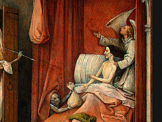 死亡与守财奴（局部） Death and the Miser (detail) (c.1494 – c.1516)，希罗尼穆斯·波希