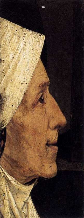 一个老妇人的头 Head of an Old Woman (1510)，希罗尼穆斯·波希