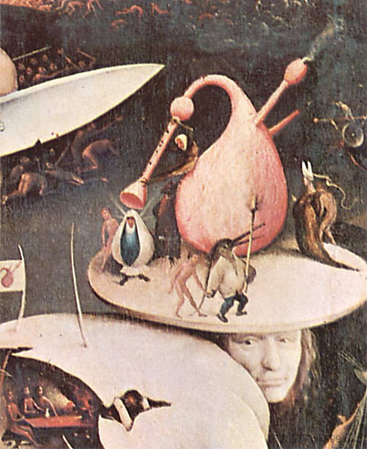 人间乐园（局部） The Garden of Earthly Delights (detail) (1510 - 1515)，希罗尼穆斯·波希