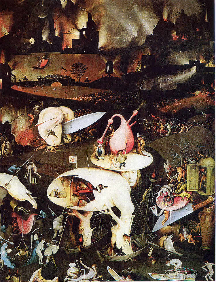 人间乐园（局部） The Garden of Earthly Delights (detail) (1510 - 1515)，希罗尼穆斯·波希