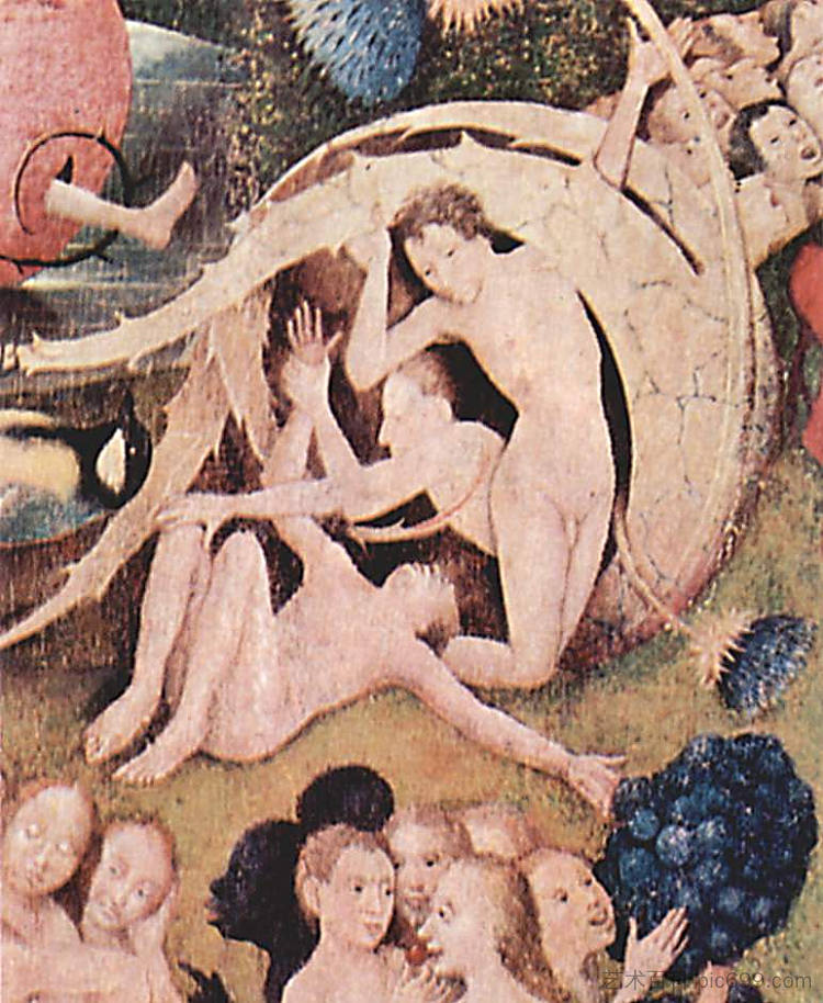 人间乐园（局部） The Garden of Earthly Delights (detail) (1460 - 1516)，希罗尼穆斯·波希