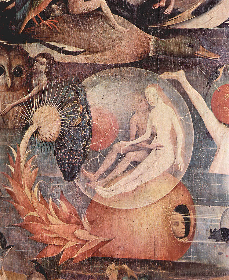 人间乐园（局部） The Garden of Earthly Delights (detail) (1460 - 1516)，希罗尼穆斯·波希