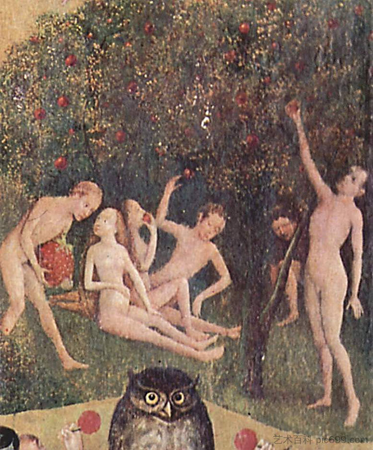人间乐园(局部) The Garden of Earthly Delights (detail) (1460 - 1516),希罗尼穆斯·波希