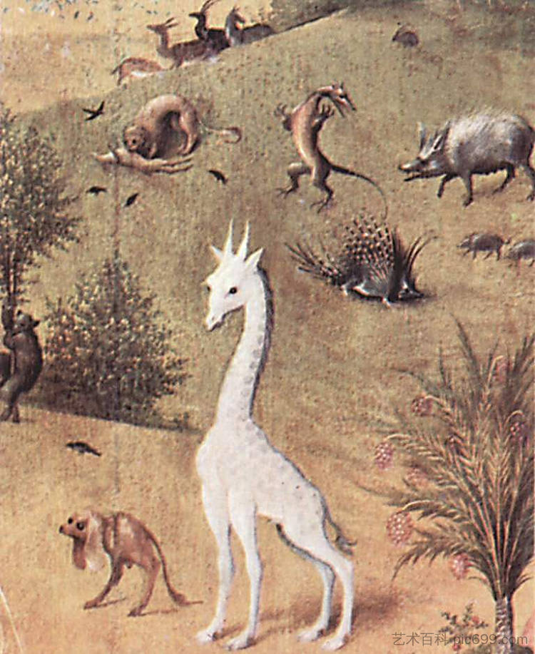 人间乐园（局部） The Garden of Earthly Delights (detail) (1460 - 1516)，希罗尼穆斯·波希