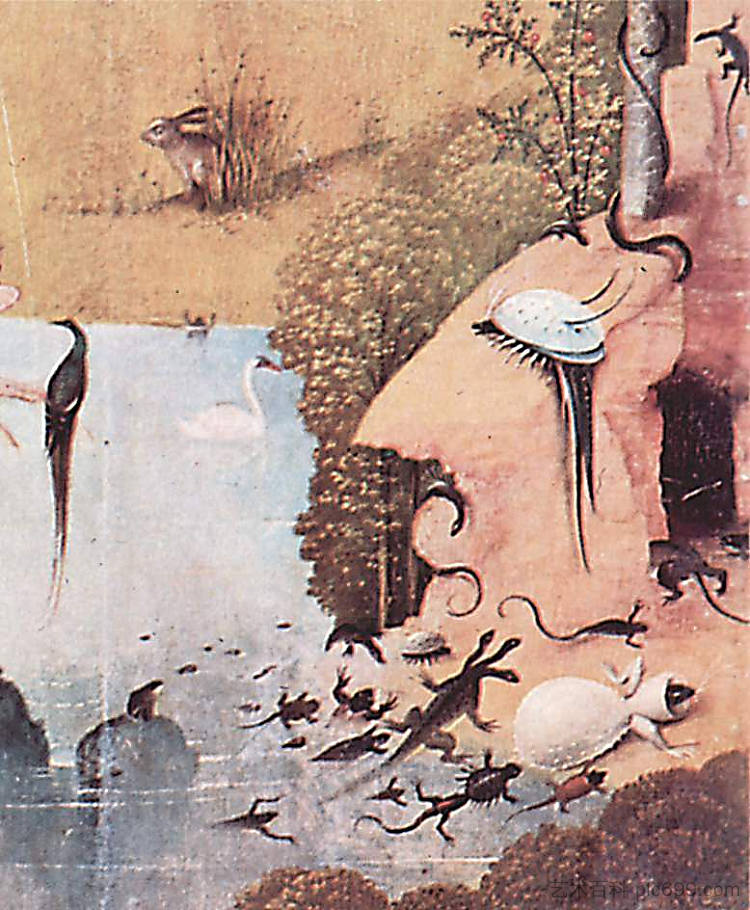 人间乐园（局部） The Garden of Earthly Delights (detail) (1460 - 1516)，希罗尼穆斯·波希