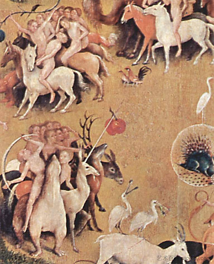 人间乐园（局部） The Garden of Earthly Delights (detail) (1460 - 1516)，希罗尼穆斯·波希