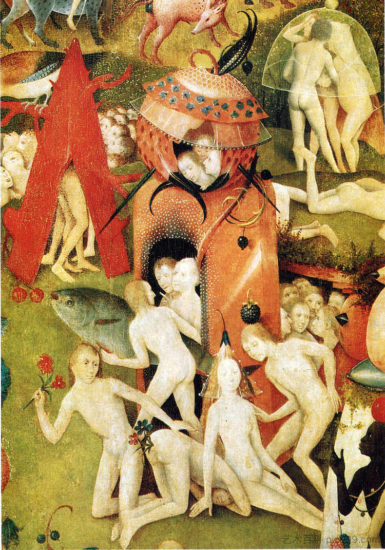 人间乐园（局部） The Garden of Earthly Delights (detail) (1490 - 1500)，希罗尼穆斯·波希