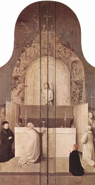 圣格雷戈里弥撒的传说 The Legend of the Mass of St. Gregory (c.1495)，希罗尼穆斯·波希