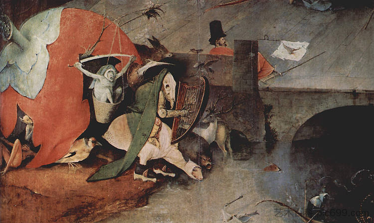 圣安东尼的诱惑（局部） The Temptation of St. Anthony (detail) (1460 - 1516)，希罗尼穆斯·波希