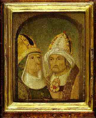 两个男头 Two Male Heads (c.1480)，希罗尼穆斯·波希