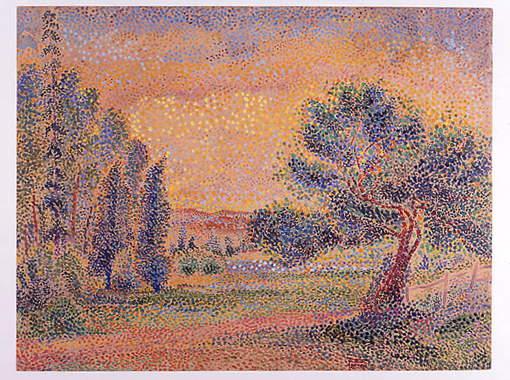 梅肯景观 Landscape in Mâcon (c.1912 - c.1914)，伊波利特·佩蒂让