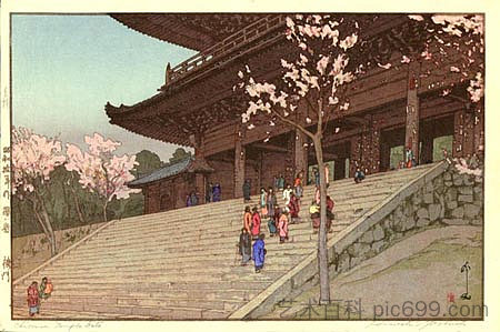 知恩院门 Chion-in Temple Gate (1935)，吉田博