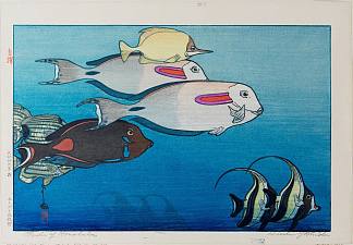 檀香山的鱼 Fishes of Honolulu (1925)，吉田博