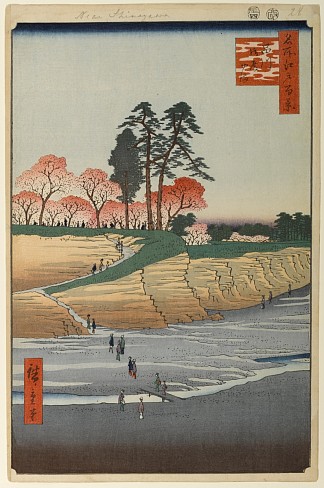 28.品川的宫殿山 28. Palace Hill in Shinagawa (1857)，歌川广重