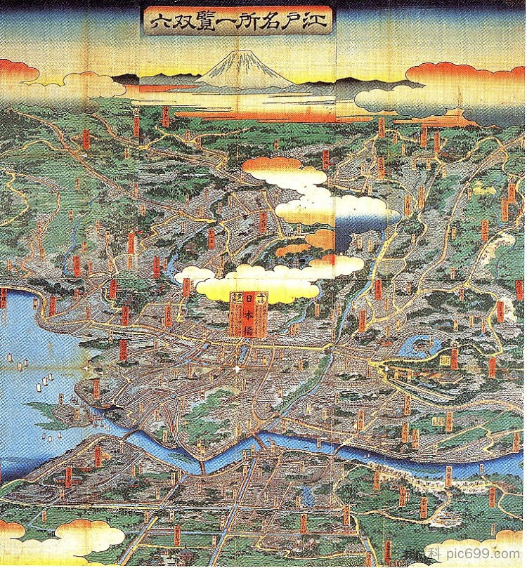 下町的愿景 A vision of Shitamachi，歌川广重