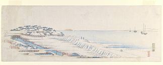 须崎的雪黎明 Snow Dawn at Susaki (1836 – 1843)，歌川广重