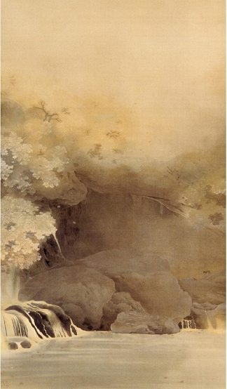 秋天的风景与彩色的树叶 Autumn Landscape with Colored Leaves (1899)，菱田春草