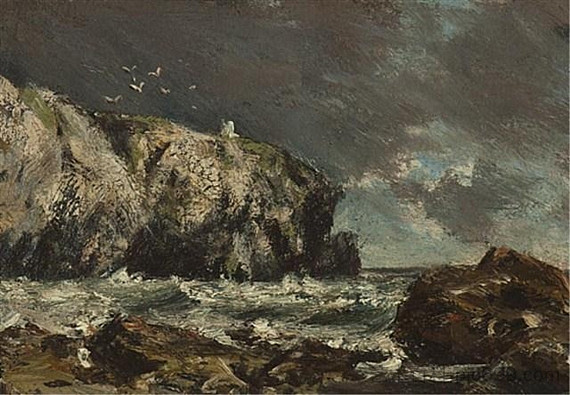 悬崖之光，布雷顿角 The Cliff Light, Cape Breton，荷马沃森