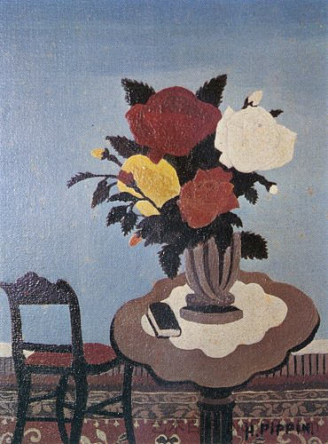 玫瑰与红色椅子 Roses With Red Chair (1940)，霍里斯·皮平